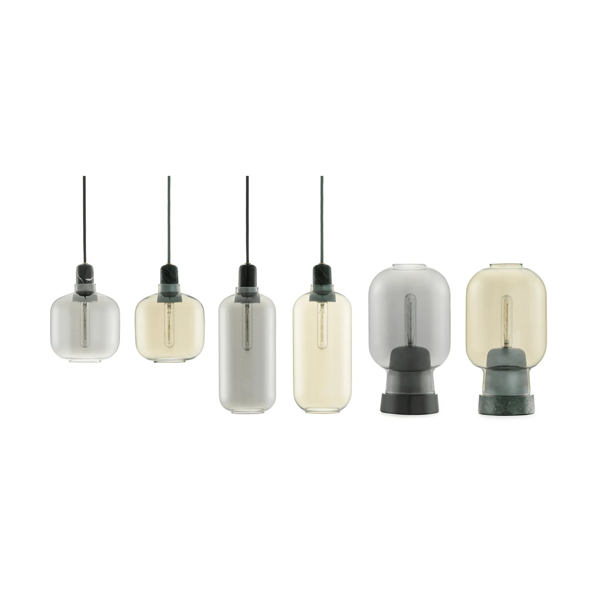 Lampa Amp mała, szary - czarny Normann Copenhagen