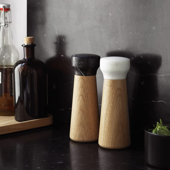 Młynek do pieprzu Craft dąb, czarny, marmur, mały Normann Copenhagen