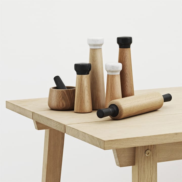 Młynek do soli Craft dąb-biały marmur, mały Normann Copenhagen