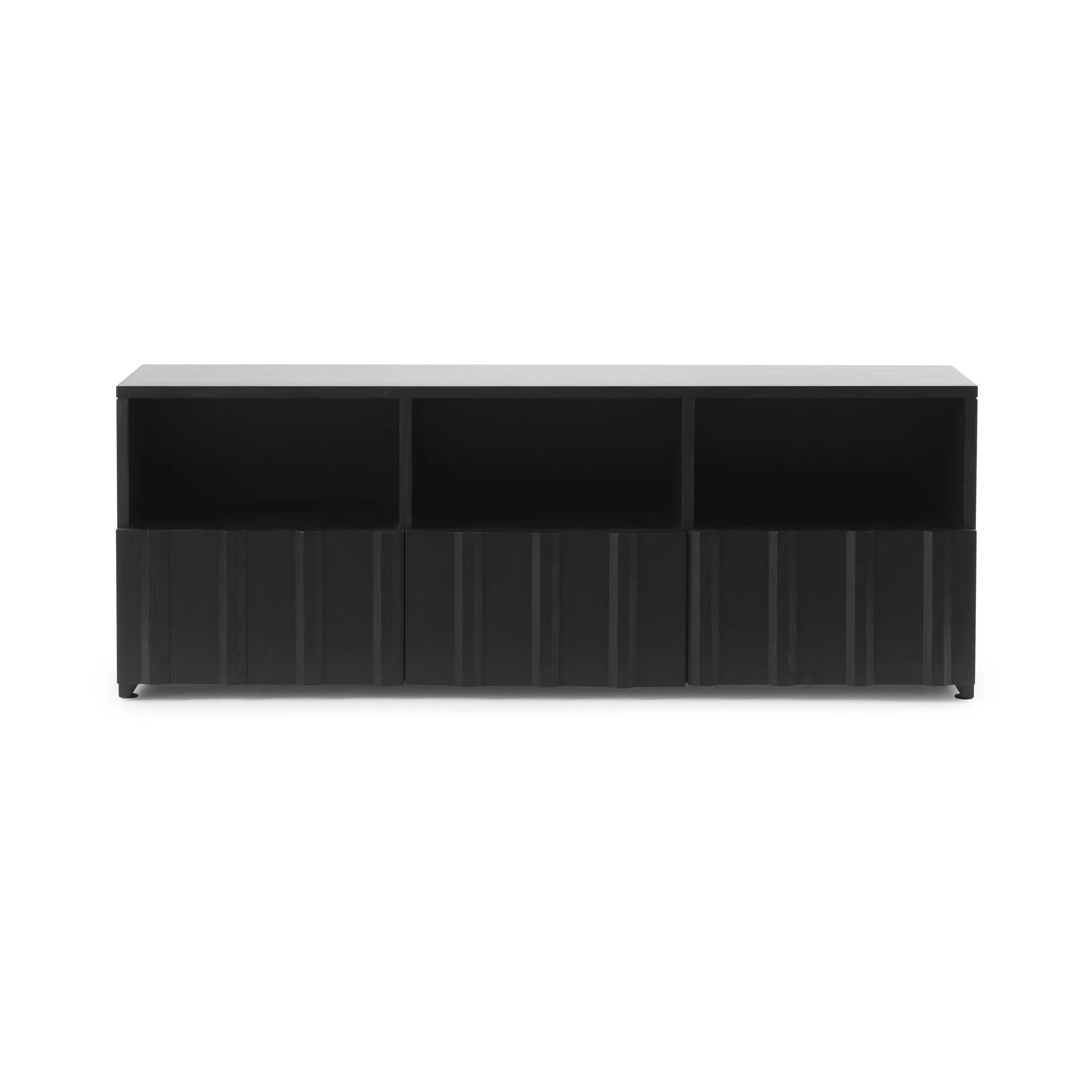 Rib komoda hybrid, Soft black,, 44x120x38 cm Normann Copenhagen
