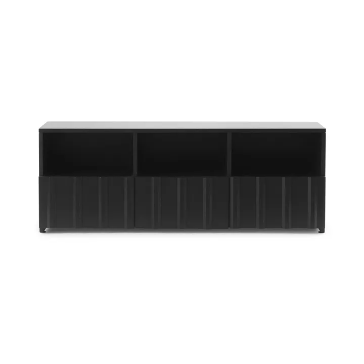 Rib komoda hybrid - Soft black,, 44x120x38 cm - Normann Copenhagen