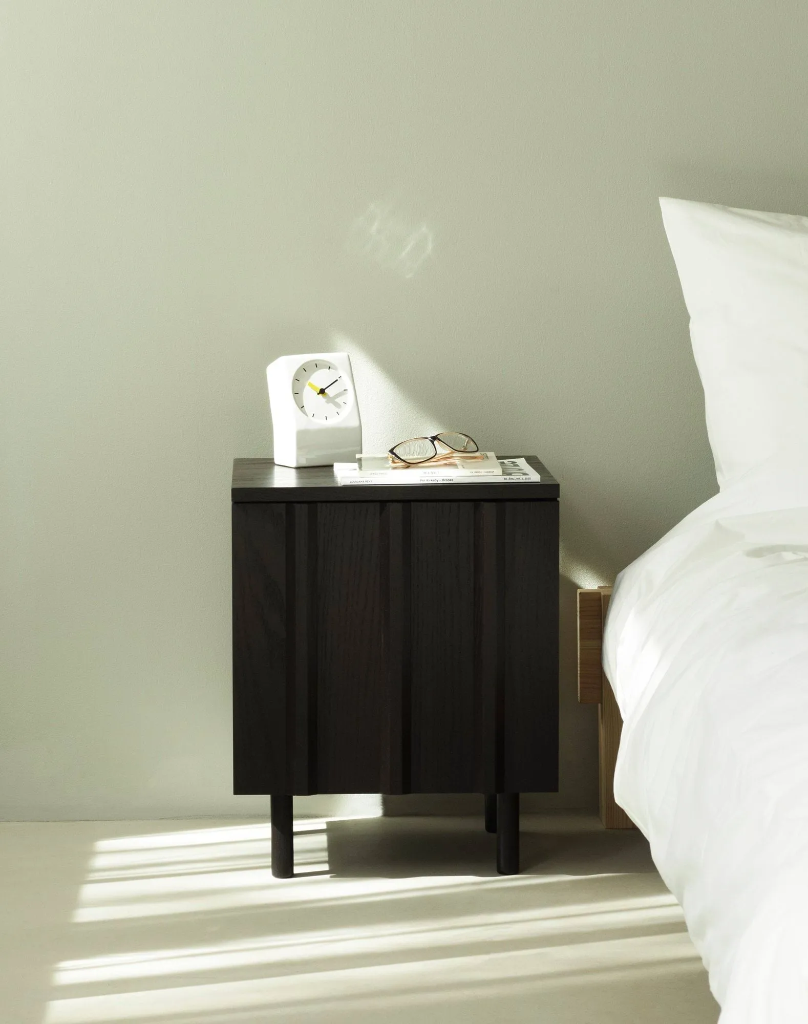 Rib szafka nocna, Soft black, 52x42x40 cm Normann Copenhagen