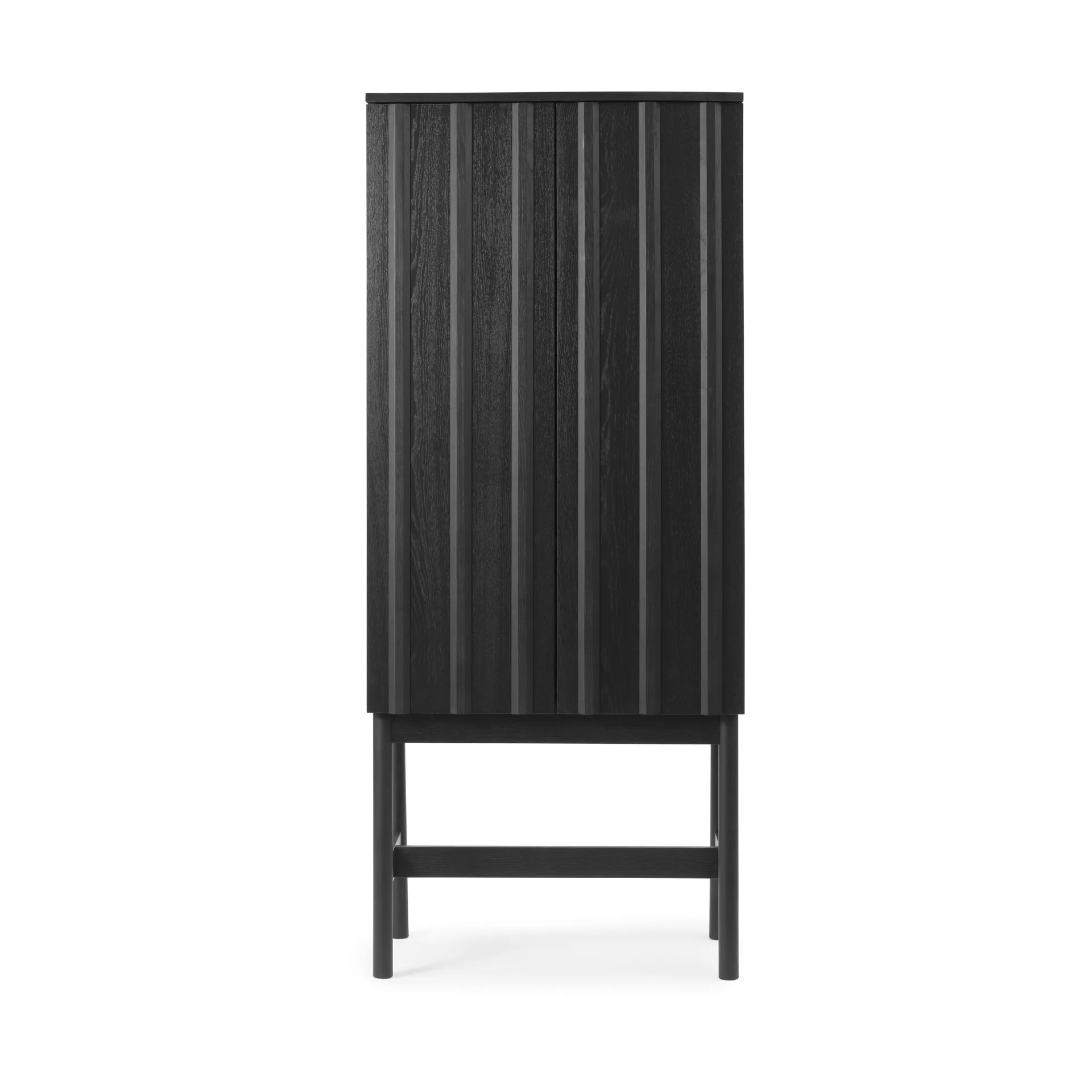 Rib szafka, Soft black, 166,5x70x43 cm Normann Copenhagen