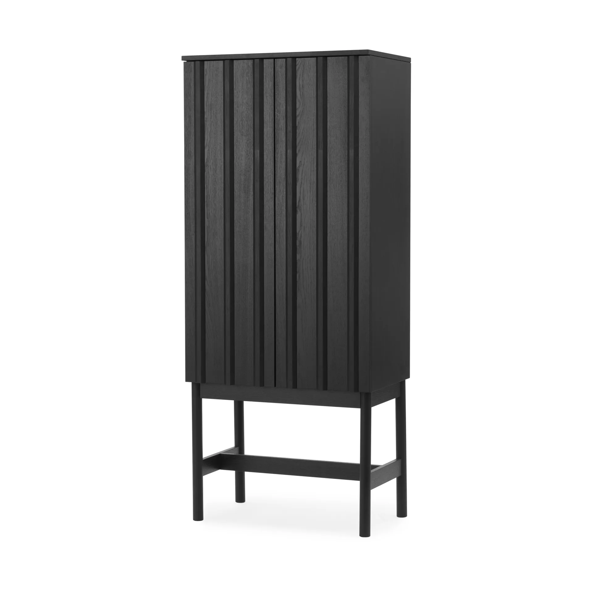 Rib szafka, Soft black, 166,5x70x43 cm Normann Copenhagen