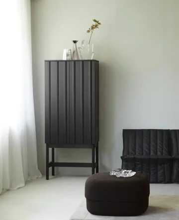 Rib szafka - Soft black, 166,5x70x43 cm - Normann Copenhagen
