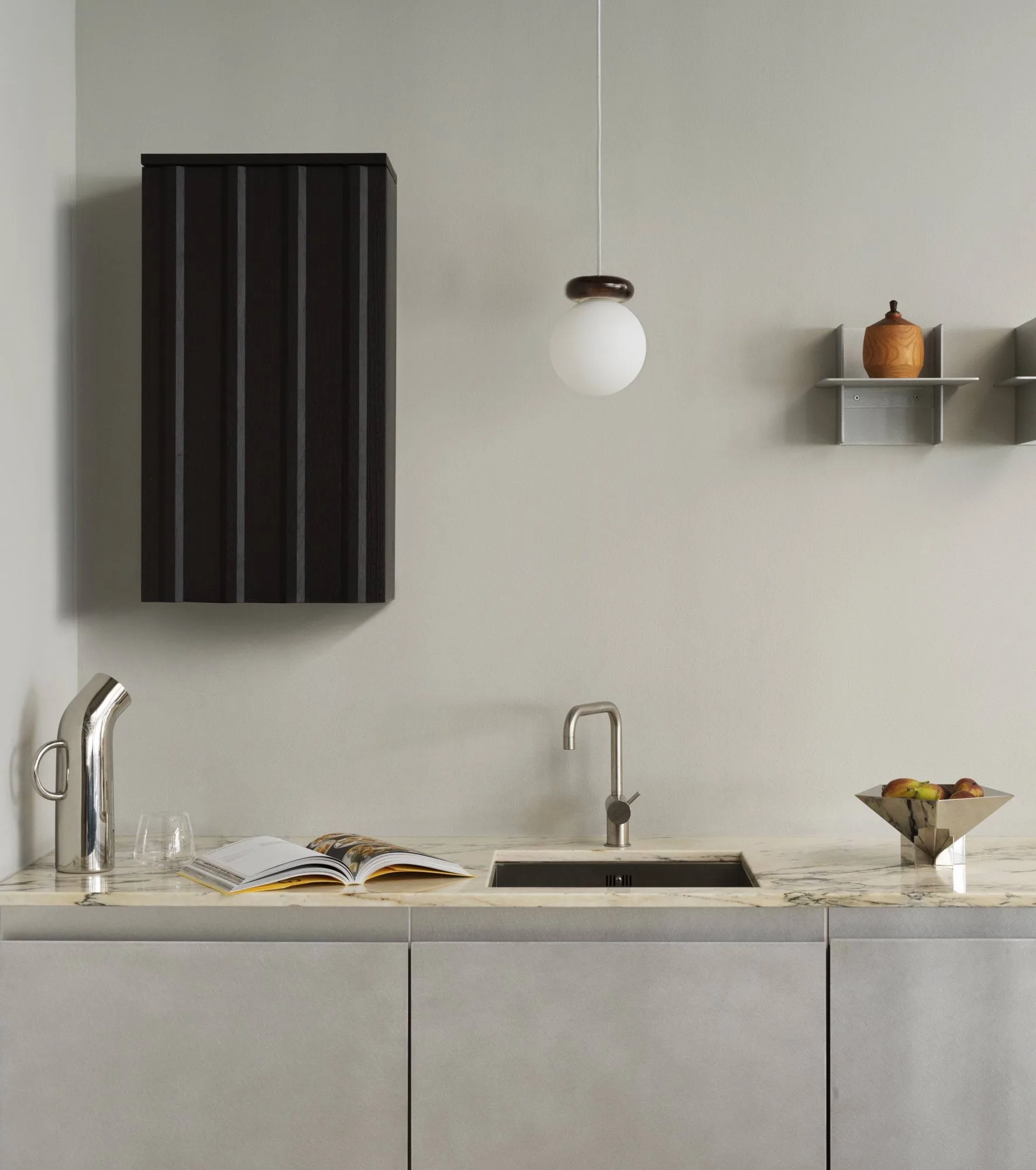 Rib szafka wisząca, Soft black, 73x40x23 cm Normann Copenhagen