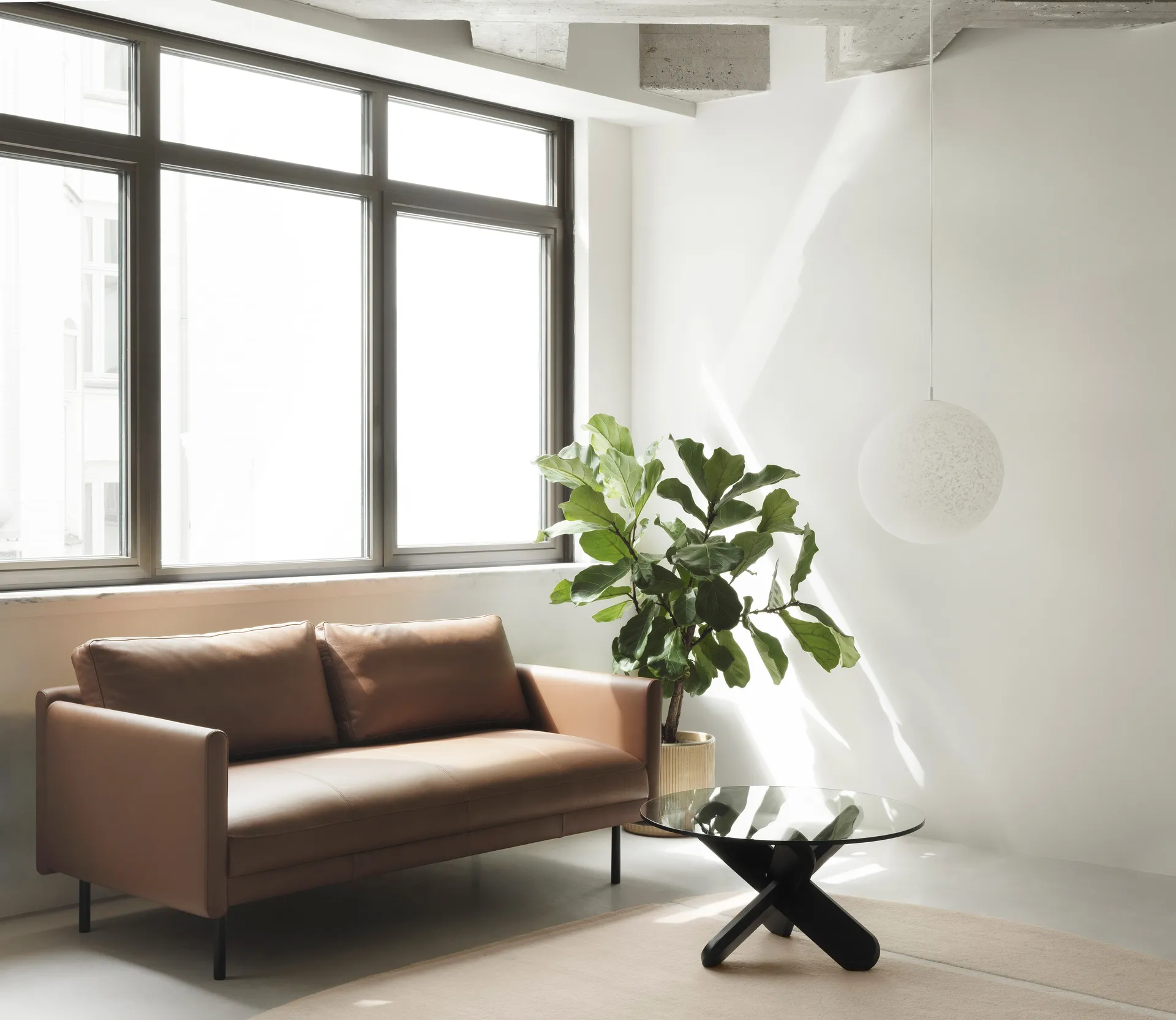 Sofa 2-osobowa Rar, Omaha leather cognac Normann Copenhagen