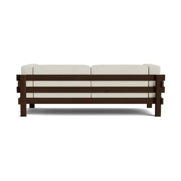 Sofa Kube - Sosna ciemnobrązowa-tkanina Remix 223 Beige, 220 cm - Normann Copenhagen