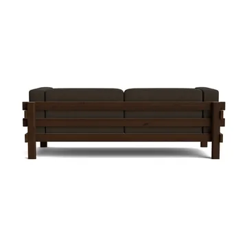 Sofa Kube - Sosna ciemnobrązowa-tkanina Remix 356 Brown, 220 cm - Normann Copenhagen