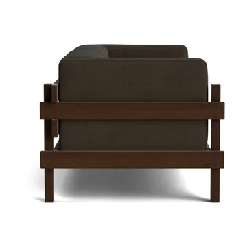 Sofa Kube - Sosna ciemnobrązowa-tkanina Remix 356 Brown, 220 cm - Normann Copenhagen