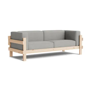 Sofa Kube - Sosna lakierowana-tkanina Remix 143 Grey, 220 cm - Normann Copenhagen