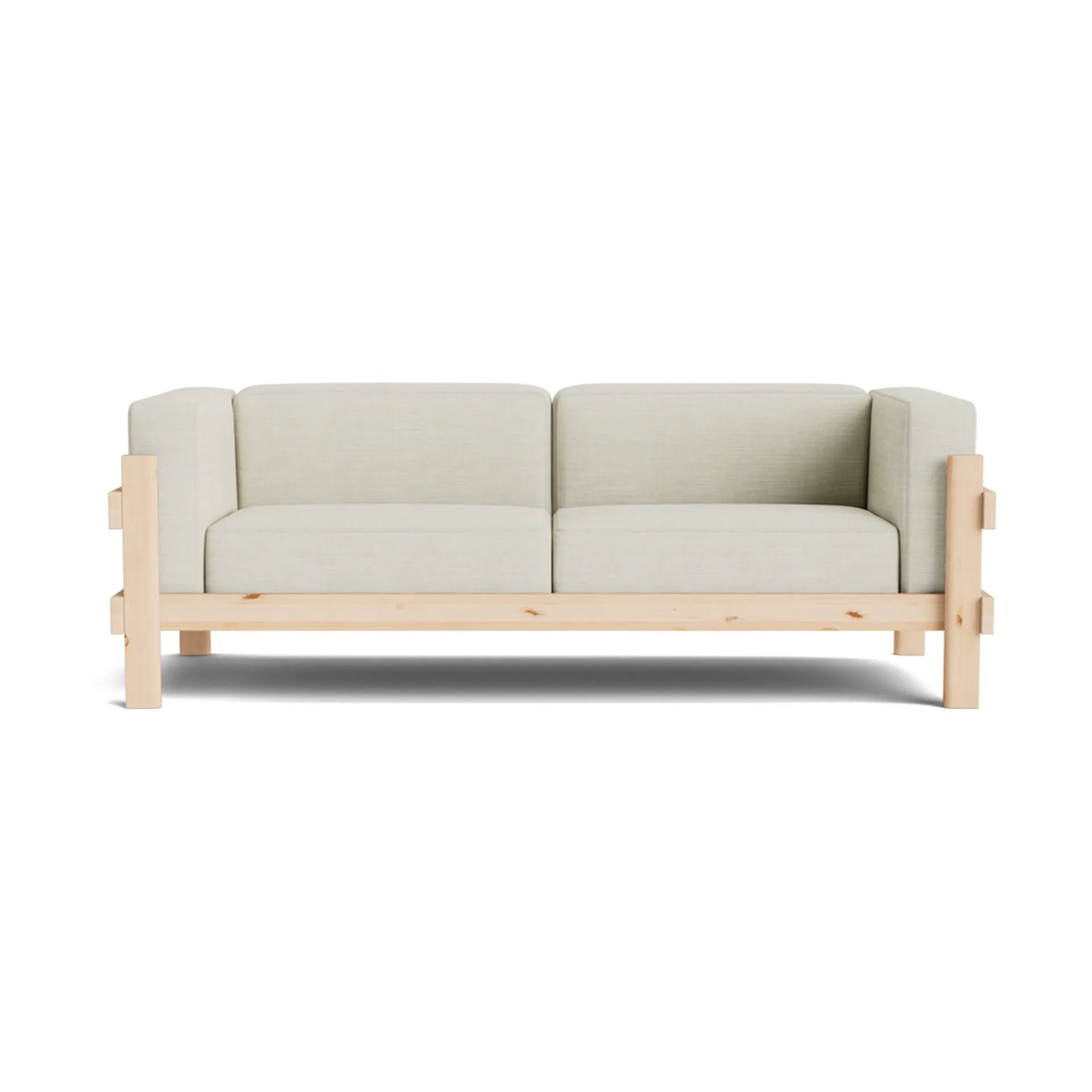 Sofa Kube, Sosna lakierowana-tkanina Remix 223 Beige, 220 cm Normann Copenhagen