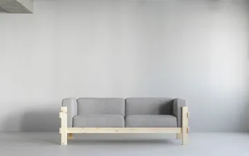Sofa Kube - Sosna lakierowana-tkanina Remix 223 Beige, 220 cm - Normann Copenhagen