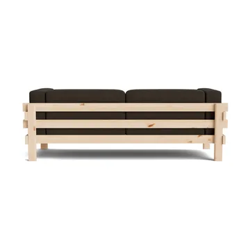 Sofa Kube - Sosna lakierowana-tkanina Remix 356 Brown, 220 cm - Normann Copenhagen