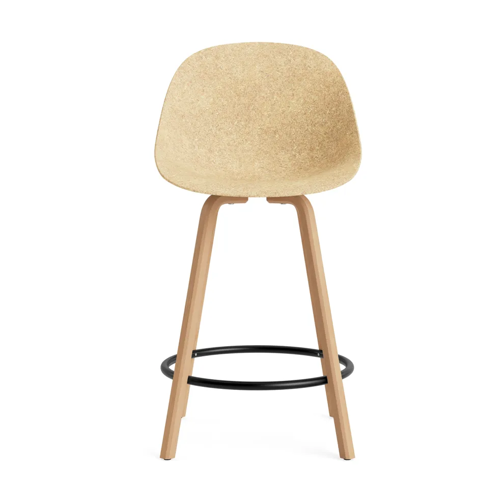 Stołek barowy Mat Bar Chair 65 cm, Hemp-beech-black steel Normann Copenhagen