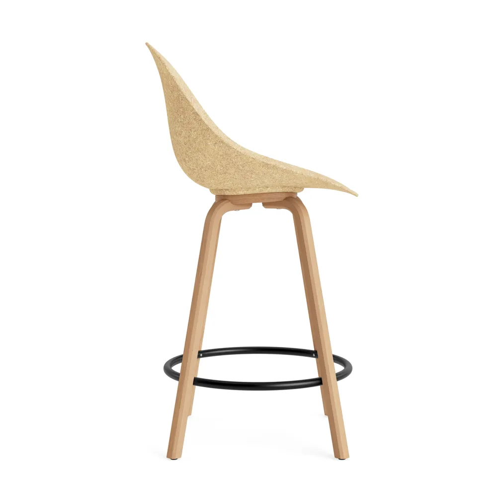 Stołek barowy Mat Bar Chair 65 cm, Hemp-beech-black steel Normann Copenhagen