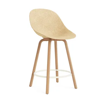Stołek barowy Mat Bar Chair 65 cm - Hemp-beech-cream steel - Normann Copenhagen