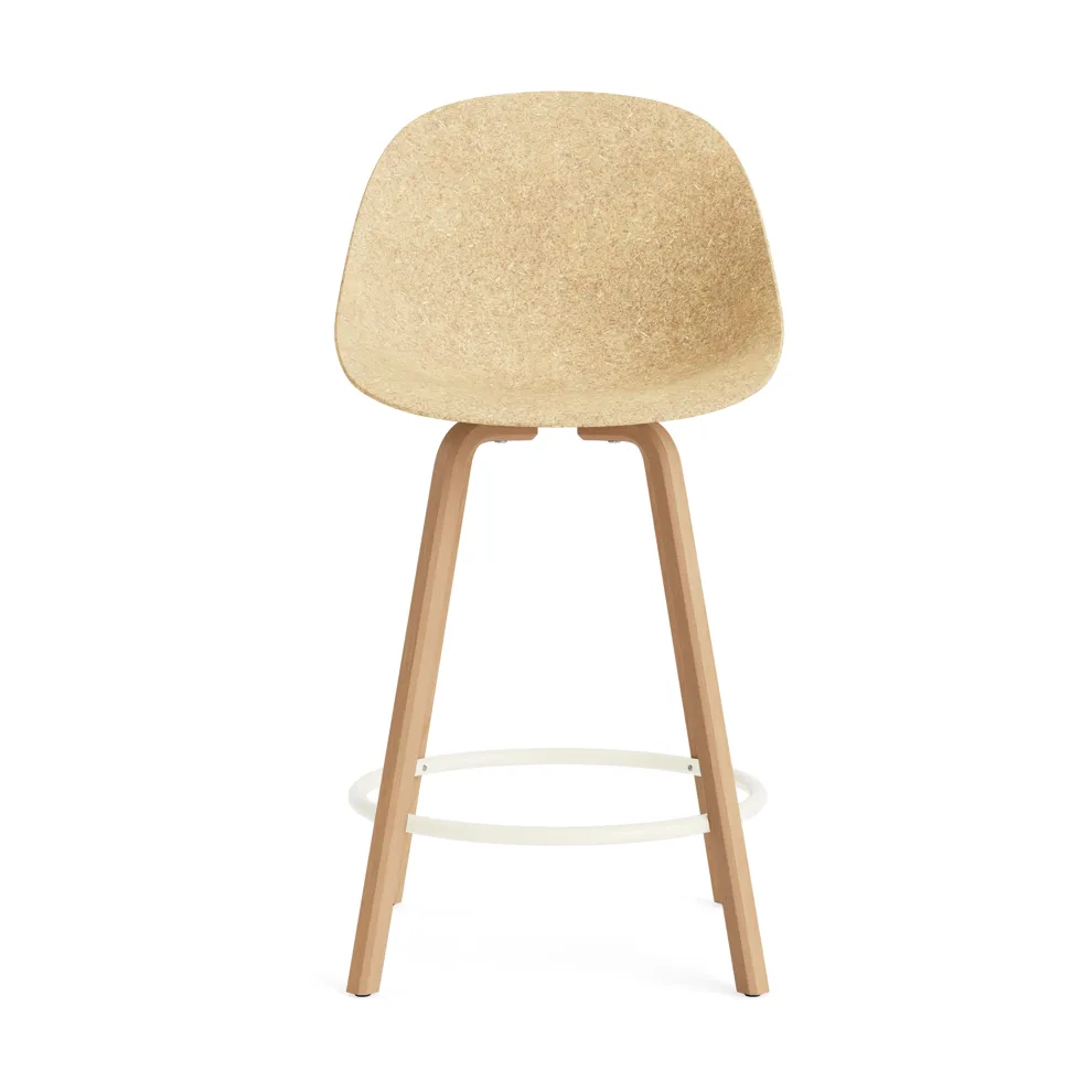 Stołek barowy Mat Bar Chair 65 cm, Hemp-beech-cream steel Normann Copenhagen