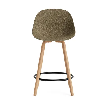 Stołek barowy Mat Bar Chair 65 cm - Seaweed-beech-black steel - Normann Copenhagen