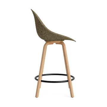 Stołek barowy Mat Bar Chair 65 cm - Seaweed-beech-black steel - Normann Copenhagen