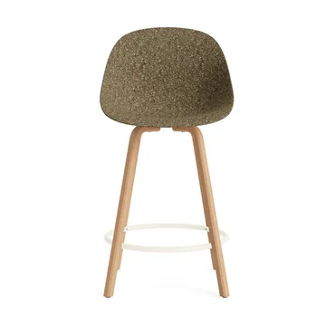 Stołek barowy Mat Bar Chair 65 cm - Seaweed-beech-cream steel - Normann Copenhagen