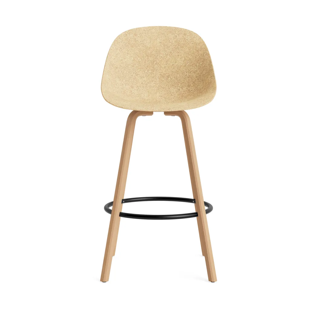 Stołek barowy Mat Bar Chair 75 cm, Hemp-beech-black steel Normann Copenhagen