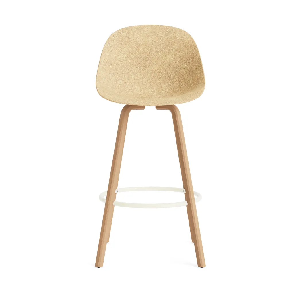 Stołek barowy Mat Bar Chair 75 cm, Hemp-beech-cream steel Normann Copenhagen