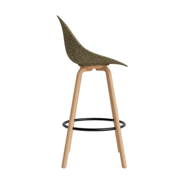 Stołek barowy Mat Bar Chair 75 cm - Seaweed-beech-black steel - Normann Copenhagen