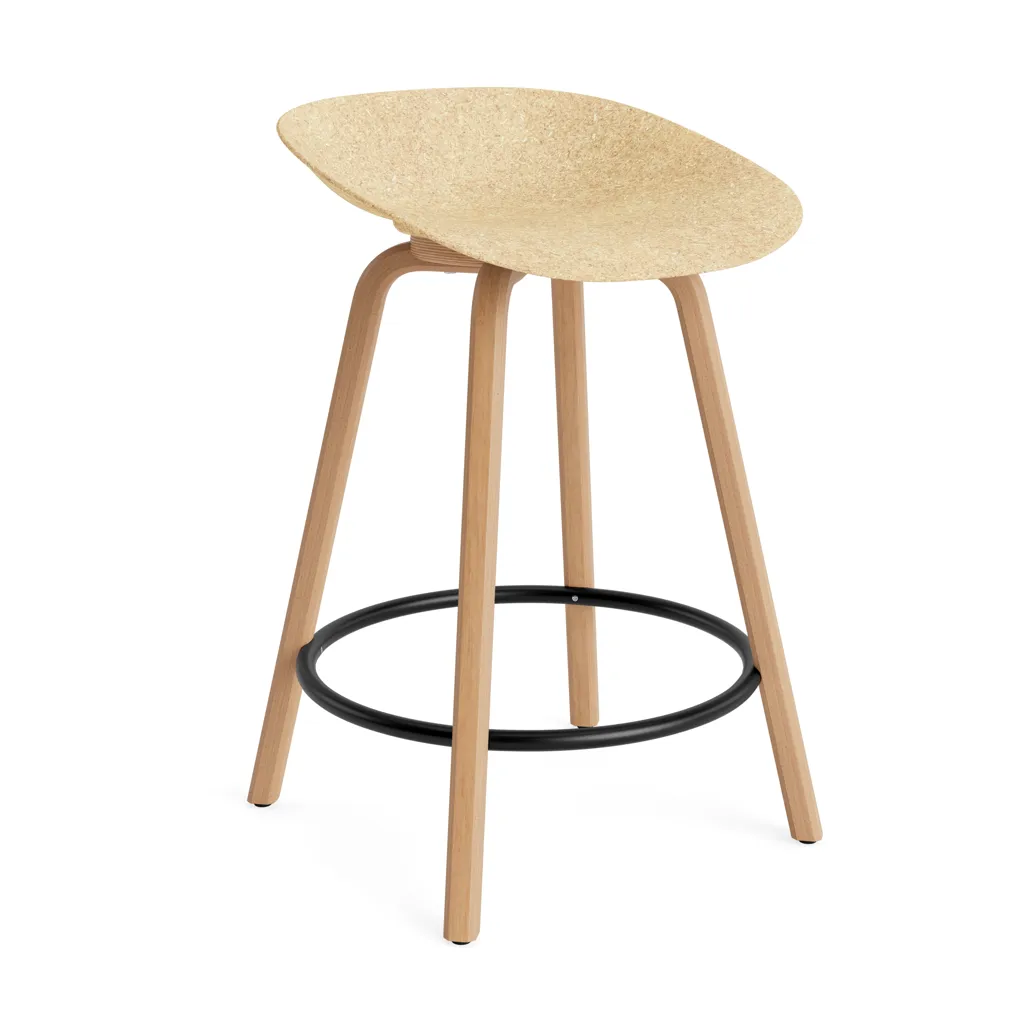 Stołek barowy Mat Barstool 65 cm, Hemp-beech-black steel Normann Copenhagen