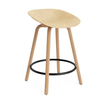 Stołek barowy Mat Barstool 65 cm - Hemp-beech-black steel - Normann Copenhagen