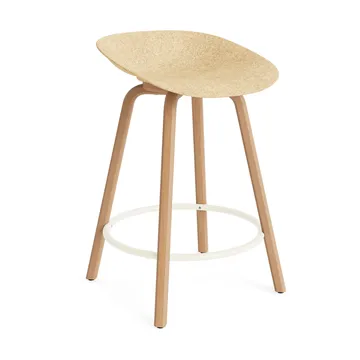 Stołek barowy Mat Barstool 65 cm - Hemp-beech-cream steel - Normann Copenhagen
