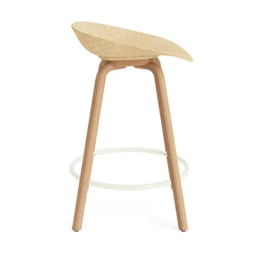 Stołek barowy Mat Barstool 65 cm - Hemp-beech-cream steel - Normann Copenhagen