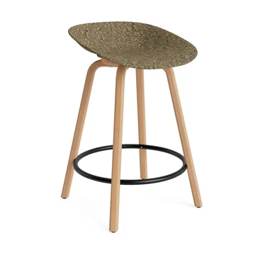 Stołek barowy Mat Barstool 65 cm - Seaweed-beech-black steel - Normann Copenhagen