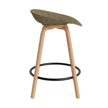 Stołek barowy Mat Barstool 65 cm - Seaweed-beech-black steel - Normann Copenhagen