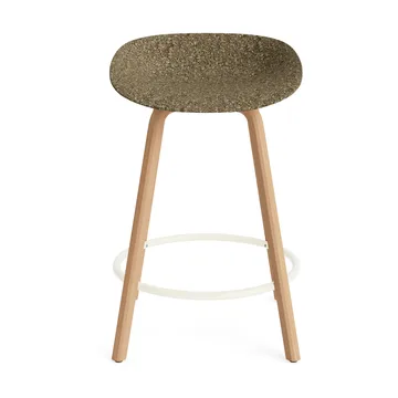 Stołek barowy Mat Barstool 65 cm - Seaweed-beech-cream steel - Normann Copenhagen