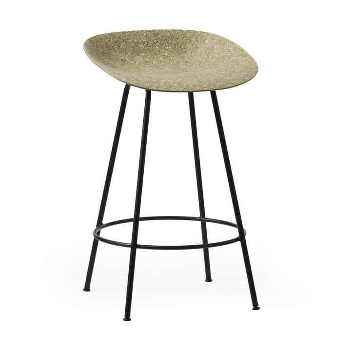 Stołek barowy Mat Barstool 65 cm - Seaweed-Black Steel - Normann Copenhagen