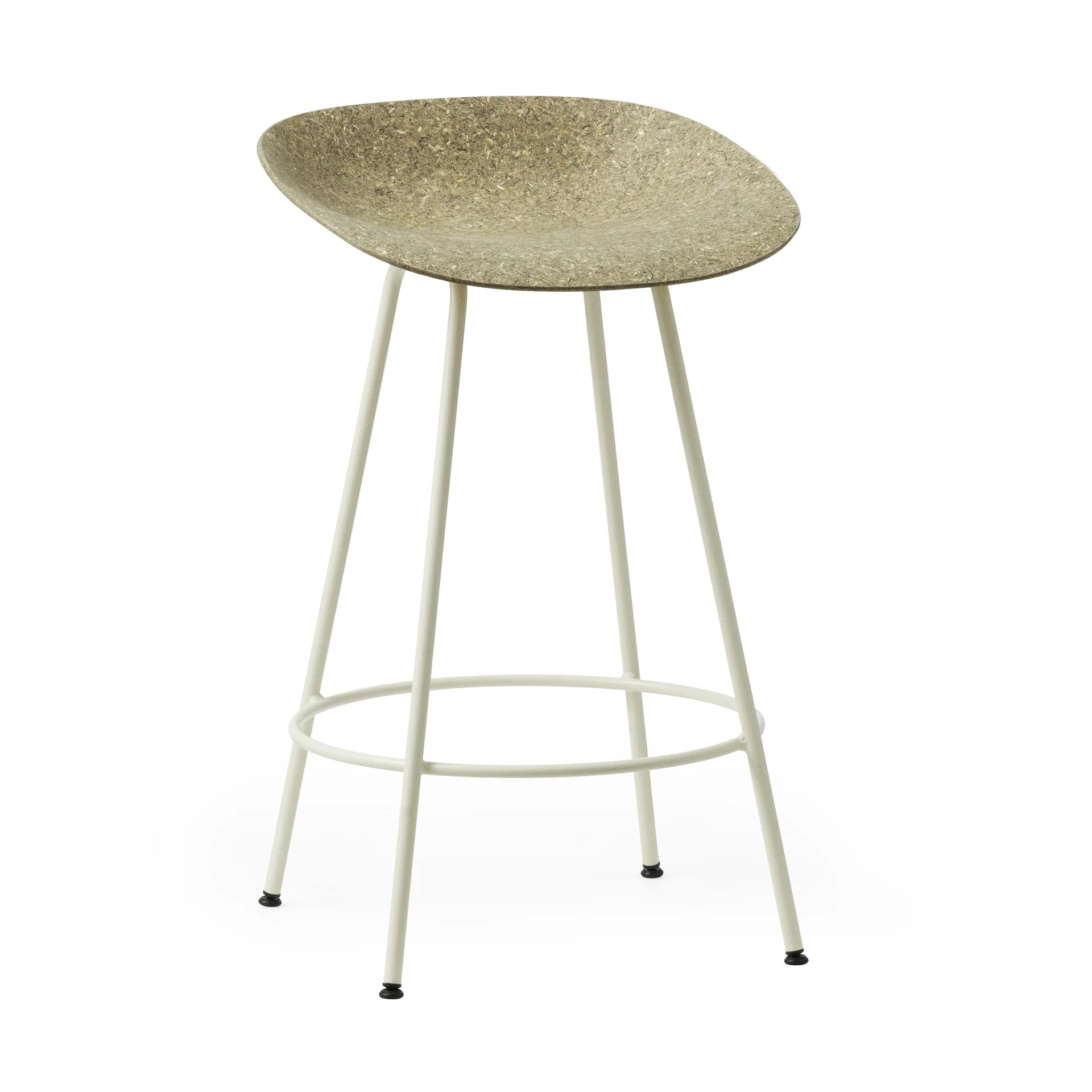 Stołek barowy Mat Barstool 65 cm, Seaweed-Cream Steel Normann Copenhagen