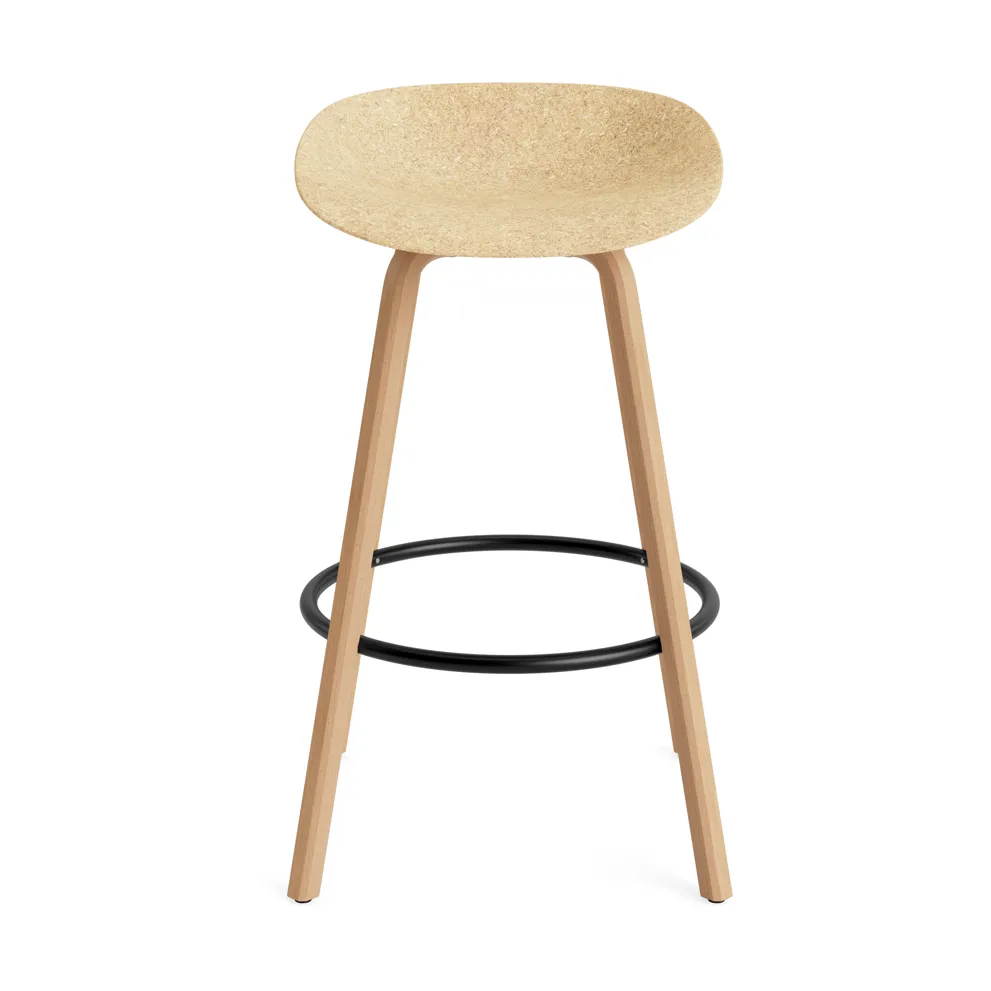 Stołek barowy Mat Barstool 75 cm, Hemp-beech-black steel Normann Copenhagen