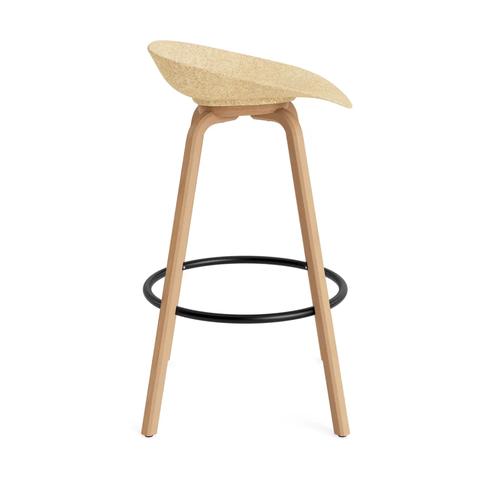Stołek barowy Mat Barstool 75 cm, Hemp-beech-black steel Normann Copenhagen