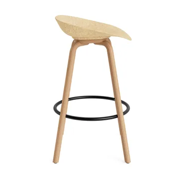 Stołek barowy Mat Barstool 75 cm - Hemp-beech-black steel - Normann Copenhagen