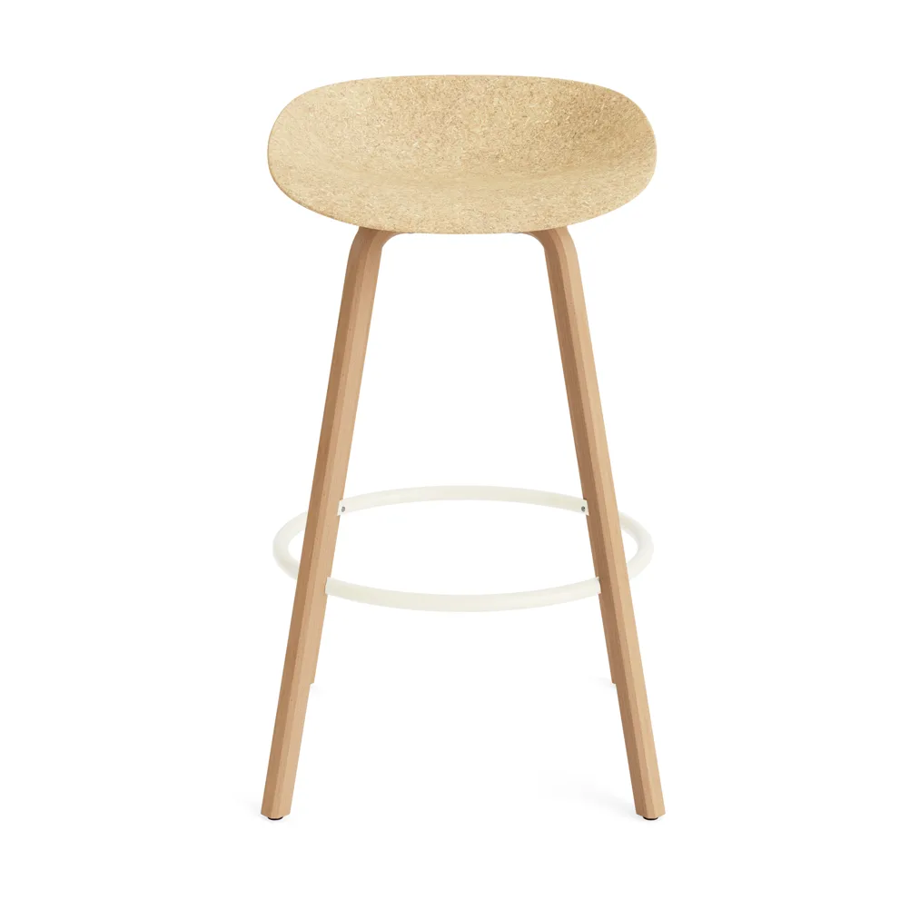 Stołek barowy Mat Barstool 75 cm, Hemp-beech-cream steel Normann Copenhagen