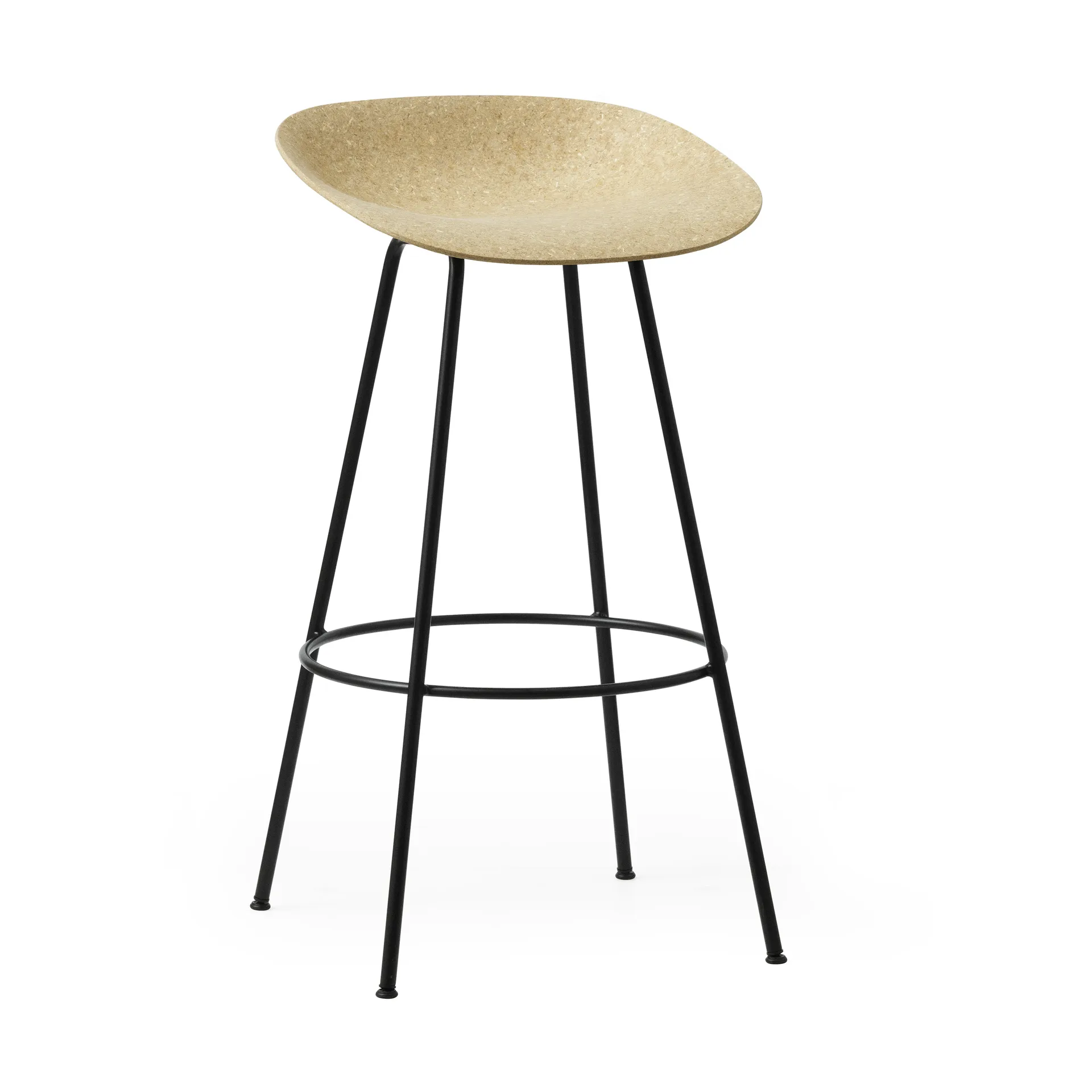 Stołek barowy Mat Barstool 75 cm, Hemp-Black Steel Normann Copenhagen