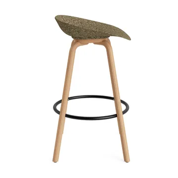 Stołek barowy Mat Barstool 75 cm - Seaweed-beech-black steel - Normann Copenhagen