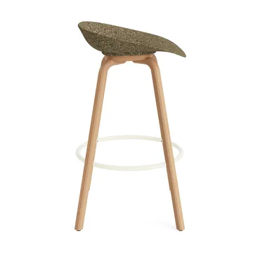 Stołek barowy Mat Barstool 75 cm - Seaweed-beech-cream steel - Normann Copenhagen