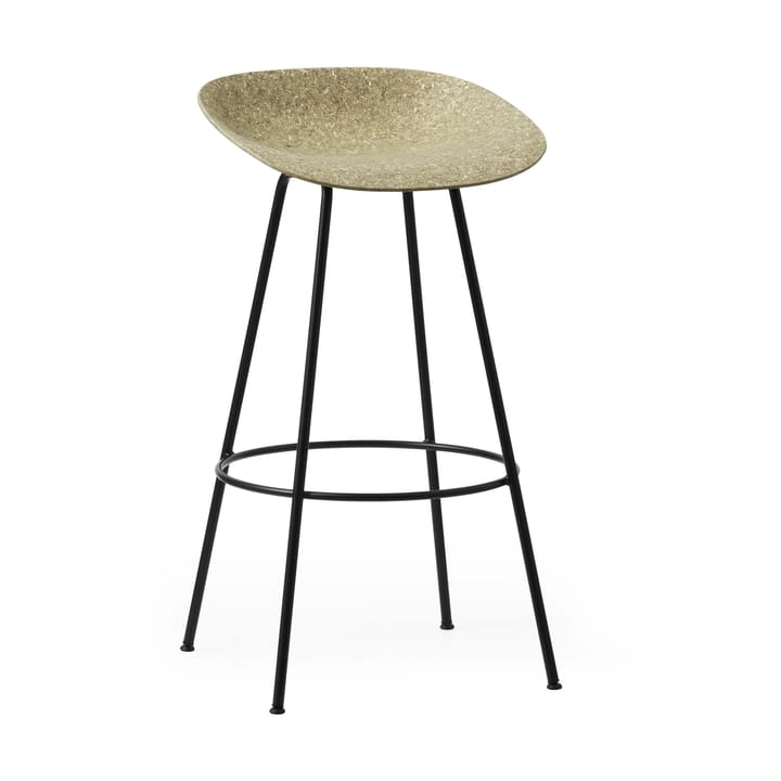 Stołek barowy Mat Barstool 75 cm - Seaweed-Black Steel - Normann Copenhagen