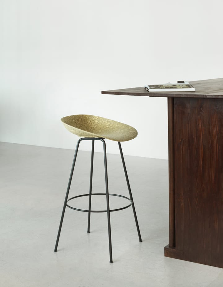 Stołek barowy Mat Barstool 75 cm, Seaweed-Black Steel Normann Copenhagen