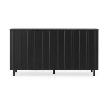 Stolik boczny Rib 45x159 cm - Soft Black - Normann Copenhagen