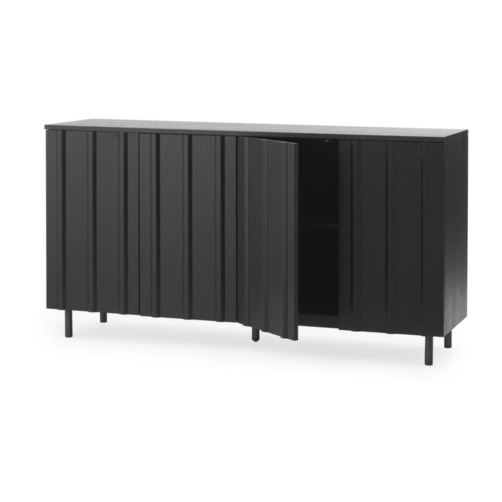 Stolik boczny Rib 45x159 cm - Soft Black - Normann Copenhagen