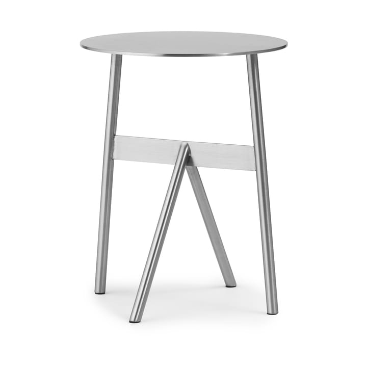 Stolik boczny Stock Table Ø37 cm H:46 cm - Stal nierdzewna - Normann Copenhagen