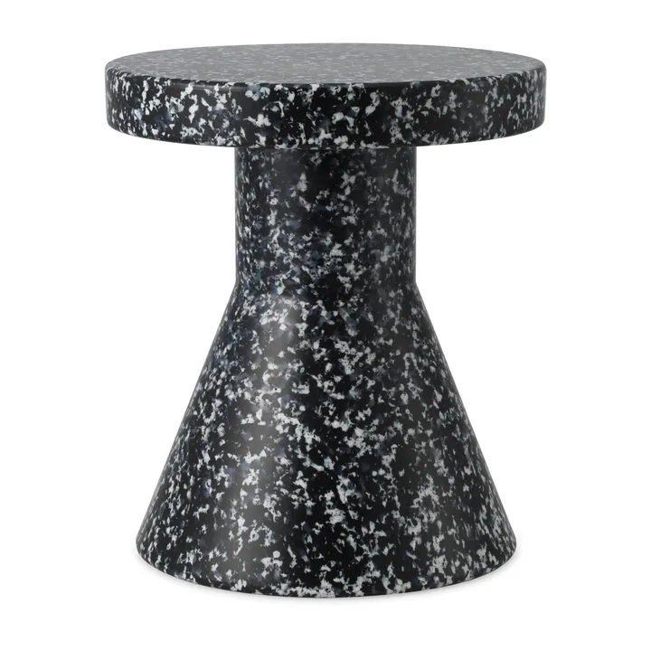 Taboret okrągły Bit Cone - Czarny-biały, Ø36x42 cm - Normann Copenhagen